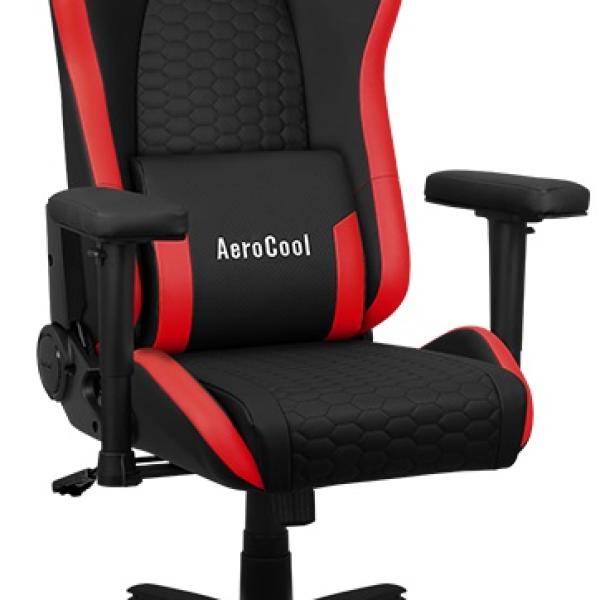 Cadeira Gaming Ergonómica CROWNBR (Preto/Vermelho) - AEROCOOL