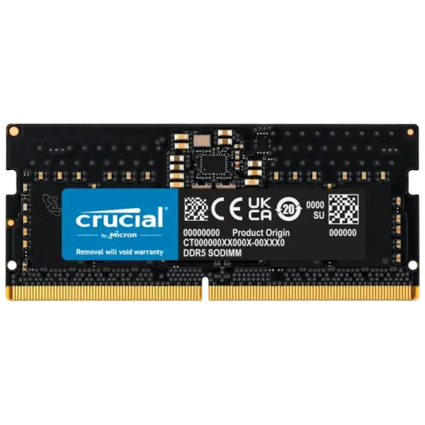 Memória RAM SO - DIMM 8GB (1x8GB) DDR5 - 4800MHz CL40 - CRUCIAL (Recondicionada)