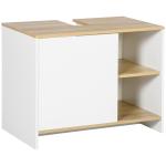 Móvel para Lavatório Pousar Móvel Casa de Banho Moderno com Prateleiras Abertas e Armário 77x45x60 cm Branco e