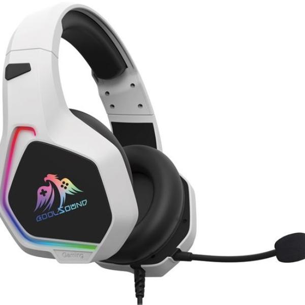 Auscultadores Headset Gaming G6 c/ Microfone (Branco) - COOLSOUND