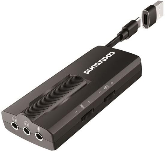 Placa de Som 7.1 Externa (Preto) - COOLSOUND