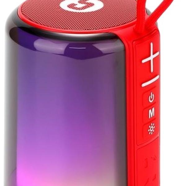 Coluna Portátil Bluetooth Light Boom 5W c/ Rádio FM (Vermelho) - COOLSOUND