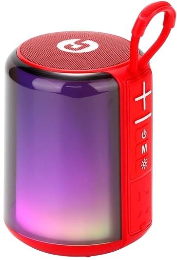 Coluna Portátil Bluetooth Light Boom 5W c/ Rádio FM (Vermelho) - COOLSOUND