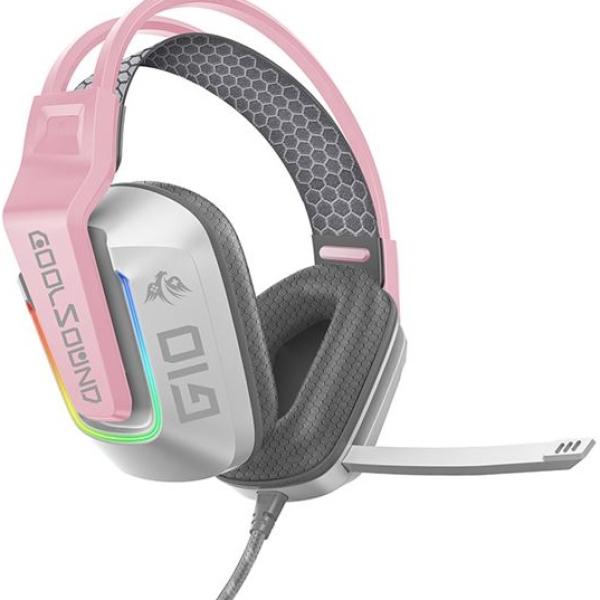 Auscultadores Headset Gaming G10 (Rosa) - COOLSOUND