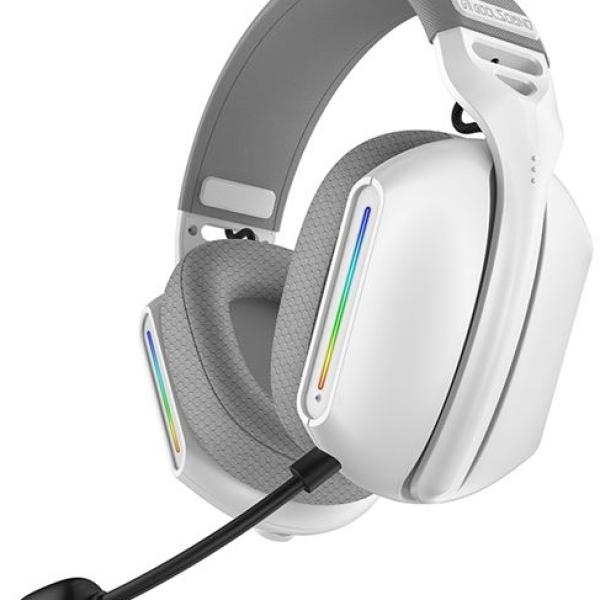 Auscultadores Headset Gaming Bluetooth RGB G11 (Branco) - COOLSOUND