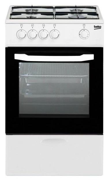 Fogão a Gás c/ 4 Bocas a Gás + Forno 9500W (Branco) - BEKO
