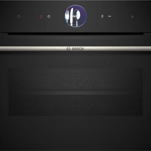 Forno Compacto de Encastre Serie 8 CSG7361B1 c/ Função Vapor 47L 3300W (Preto) - BOSCH