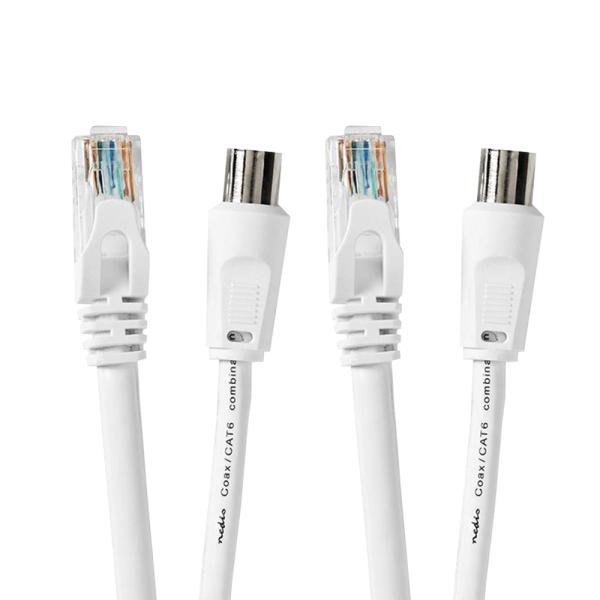 Cabo Coaxial RF Femea / RJ45 CAT6 Coaxial RF Macho / RJ45 CAT6 (1,5 mts) - NEDIS