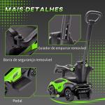 2 em 1 Carro Andador para Crianças 12 - 36 Meses Lamborghini Essenza SCV2 Carro Andador com Buzina Guiador e Grade de Segurança Removível 86,5x40x89,5cm Verde e Preto