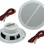 Pack 2x Altifalantes de Tecto Interior/Exterior (À Prova de Água) 6,5 100W 8ohm (Branco)