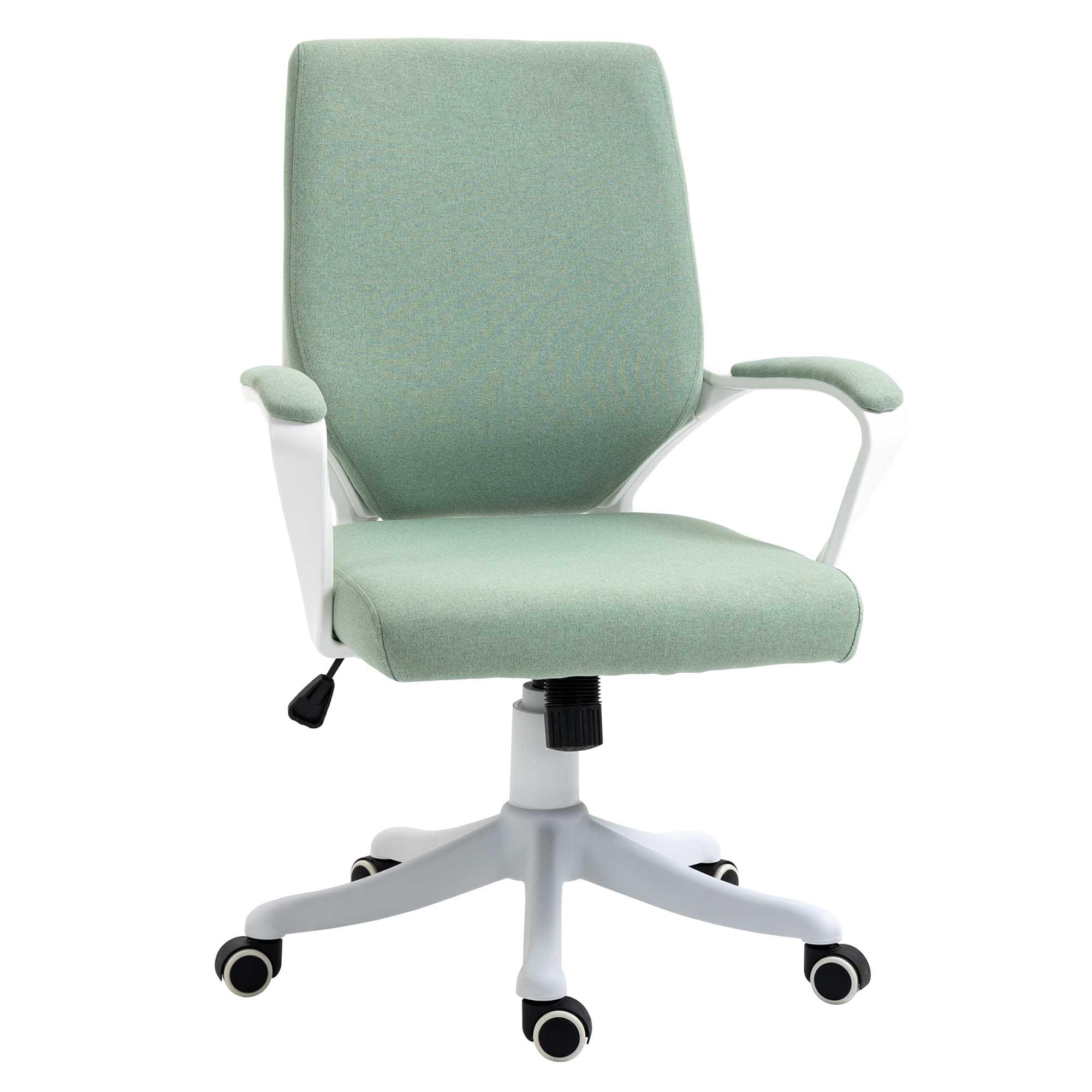 Cadeira de Escritório Ergonómica Giratória e com Altura Ajustável e Suporte Lombar 62x69x92 - 100 cm Verde