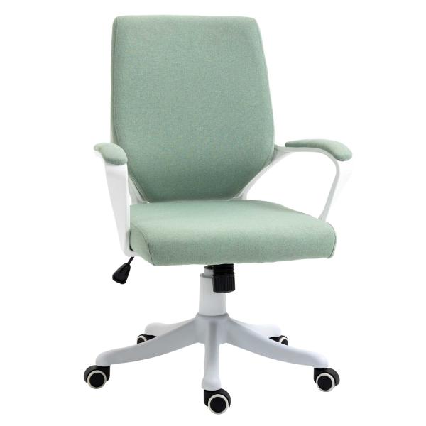 Cadeira de Escritório Ergonómica Giratória e com Altura Ajustável e Suporte Lombar 62x69x92 - 100 cm Verde