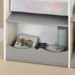 Organizador de Brinquedos Estante para Crianças com Prateleiras Abertas para Dormitório Sala de Jogos 85x26x84 cm Cinza