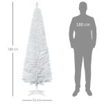 Árvore de Natal Artificial 180cm Ignífugo com 390 Ramos de PVC Decoração de Natal para Interiores Verde