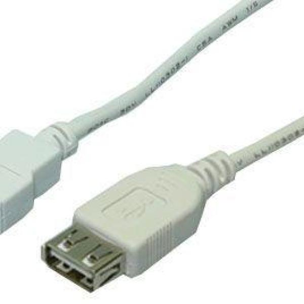 Cabo USB A Macho - USB A Fêmea Cinzento (2 mts) - LOGILINK