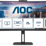 Monitor Curvo VA LED 34 CU34V5CW Wide Quad HD (Preto) - AOC