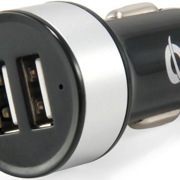 Carregador Isqueiro 2 Portas USB - A 10W (Prateado) - CONCEPTRONIC