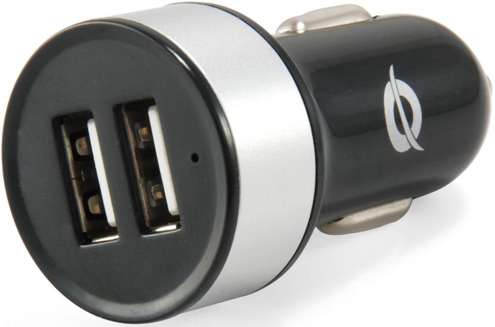 Carregador Isqueiro 2 Portas USB - A 10W (Prateado) - CONCEPTRONIC