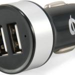 Carregador Isqueiro 2 Portas USB - A 10W (Prateado) - CONCEPTRONIC