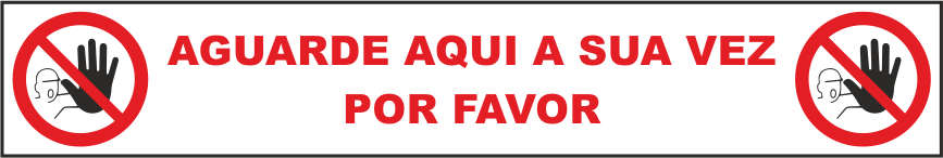 Sinal Delimitador de Espera (80 x 950 mm) - Autocolante Chão
