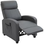 Poltrona de Massagem Reclinável com 2 Zonas de Massagem 8 Programas e 5 Níveis de Intensidade 68x88x98 cm Cinzento