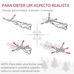 Árvore de Natal com Luzes LED 90 cm Árvore de Natal Artificial Nevado com 133 Ramos 14 Pinhas e Suporte de Metal Verde
