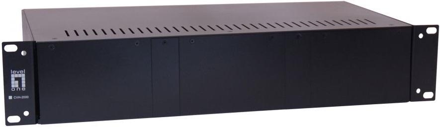 Media Converter Chassis 14 Slots CVH - 2000 (Preto) - LEVEL ONE