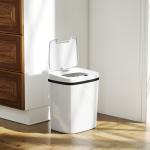Balde de Lixo Automático 15L com Sensor Infravermelhos e Modo Manual Anel de Retenção Antimarcas 27,6x21,4x33,5 cm Branco