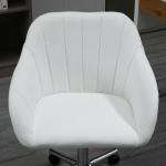 Cadeira de Escritório Operativa Giratória com Altura Ajustável Encosto e Apoio para os Braços 60x59x79 - 89cm Branco