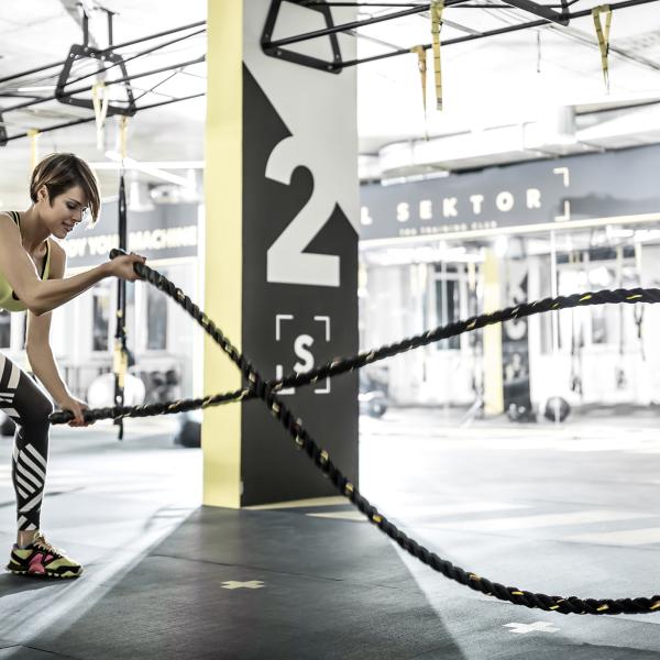 Corda de Batalha Ø38 mm Comprimento 9 m Battle Rope para Exercícios Fitness Crossfit Ultra - Resistente Preto e Amarelo