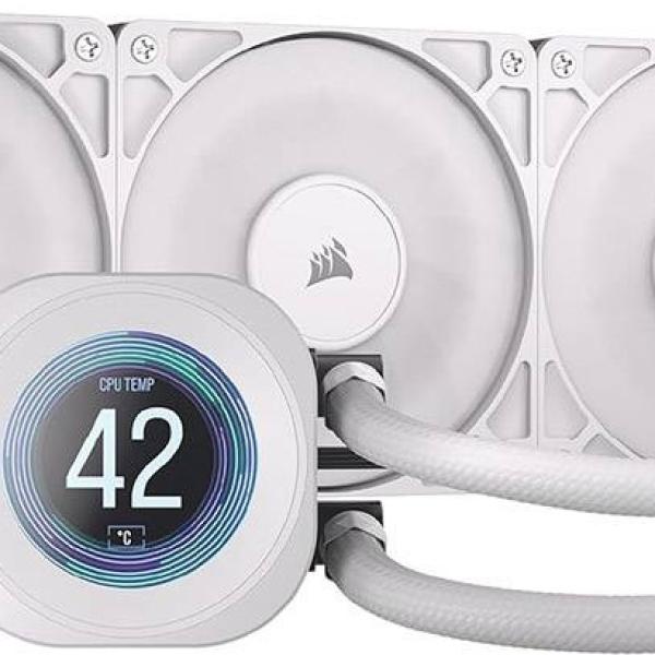 Water Cooler CPU Nautilus 360 RS LCD 360mm (Branco) - CORSAIR