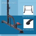 Torre de Exercícios Estação Multifuncional Altura Ajustável com 7 Orifícios para Treinamento Fitness para Casa Academia Escritório Carga Máxima 120kg 123x98x189 - 239cm Preto e Vermelho