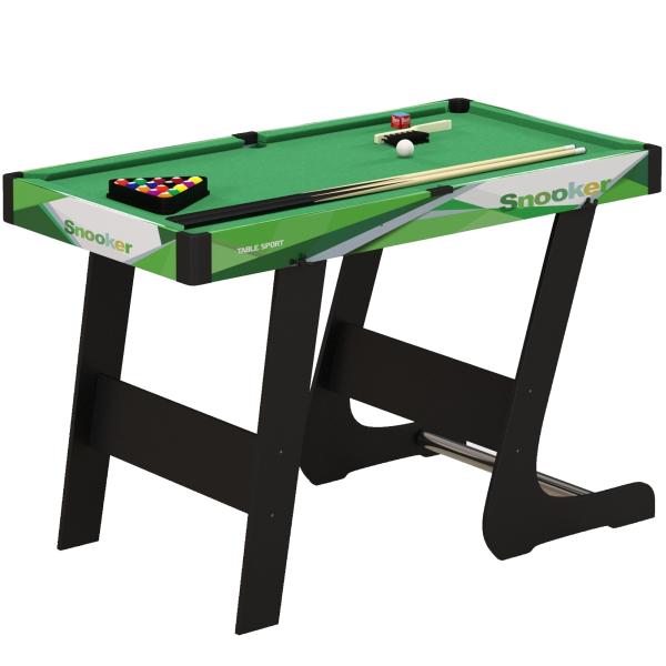 Mesa de Bilhar Dobrável com Acessórios Inclui 16 Bolas 2 Tacos Giz Triângulo e Escova 104x55,5x68 cm Verde