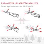 Árvore de Natal Artificial com 240 Luzes LED 618 Ramos Suporte de Aço e Formato Slim para Interior Ø68x180 cm Verde