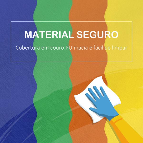 Conjunto de 7 Blocos de Espuma para Crianças de 1 - 3 Anos Blocos de Construção para Escalar e Gatinhar 60x40x11 cm Multicor