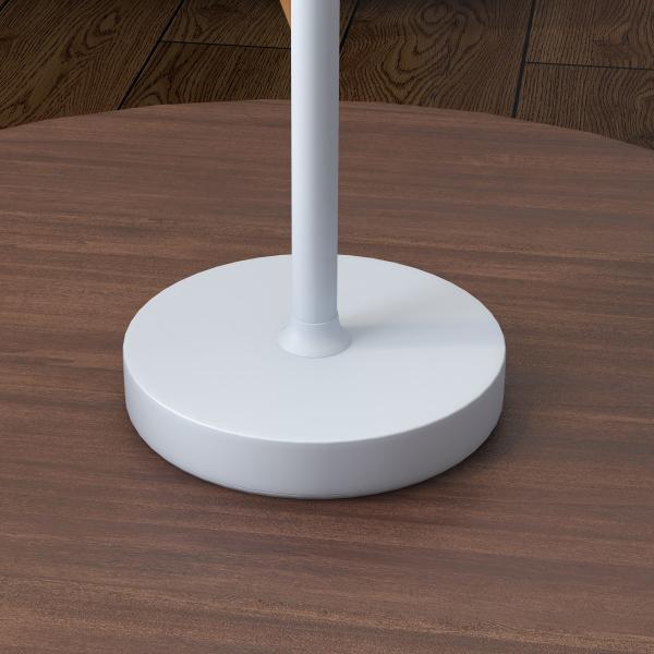 Candeeiro de Mesa com Luzes LED Candeeiro de Mesa Sem Fios Recarregável por USB - C 3 Cores Ø11,2x36,5 cm Branco