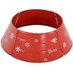 Saia Metálica Impermeável para Árvore de Natal 66x66x23 cm Vermelho