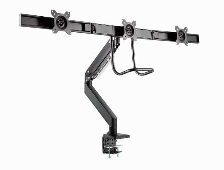 Suporte para 3 Monitores Gembird Ajustável, com Facilidade de Movimento, até 27" e 7 kg — Recondicionado