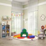 Estante para Brinquedos com 6 Compartimentos e 3 Caixas de Tecido não Tecido e Desenho de Animais 61,8x29,9x91,5 cm Branco e Cinza