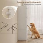 Armário Despenseiro de Cozinha com 2 Portas, 8 Prateleiras na Porta, 2 Gavetas e Prateleiras Ajustáveis, 60x40x159 cm, Branco