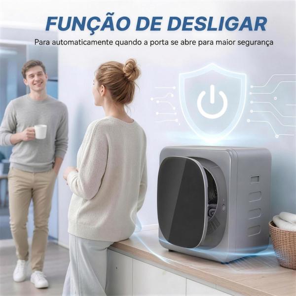 Máquina de Secar Roupa de Exaustão 4 kg 800 W com Ecrã Tátil, Controlo de Tempo e Temperatura, Função Anti - rugas, Prata