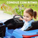 Carro Elétrico AUDI RS E - Tron GT 12V com 2 Motores Controlo Remoto Faróis LED Buzina Música USB 3 - 5km/h 103x58x41cm Azul