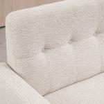 Sofá de 2 Lugares Estofado em Veludo Sofá de Sala de Estar Moderno com Apoio para os Braços e 114x71x82 cm Beige