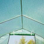Estufa tipo Túnel 4x2x2 m Estufa de Exterior com 8 Janelas de Malha e Porta Estufa de Cultivos para Pátio Jardim Verde