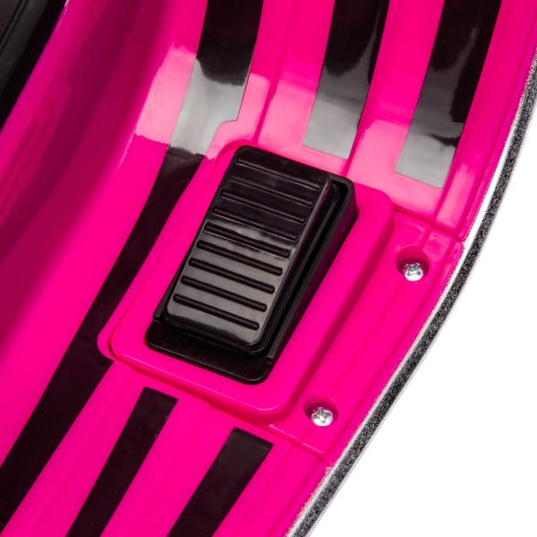 Moto Elétrica para Crianças com Licença Vespa 6V com USB MP3 Luz LED Rádio FM Velocidade 3 km/h 107x47x73 cm Rosa