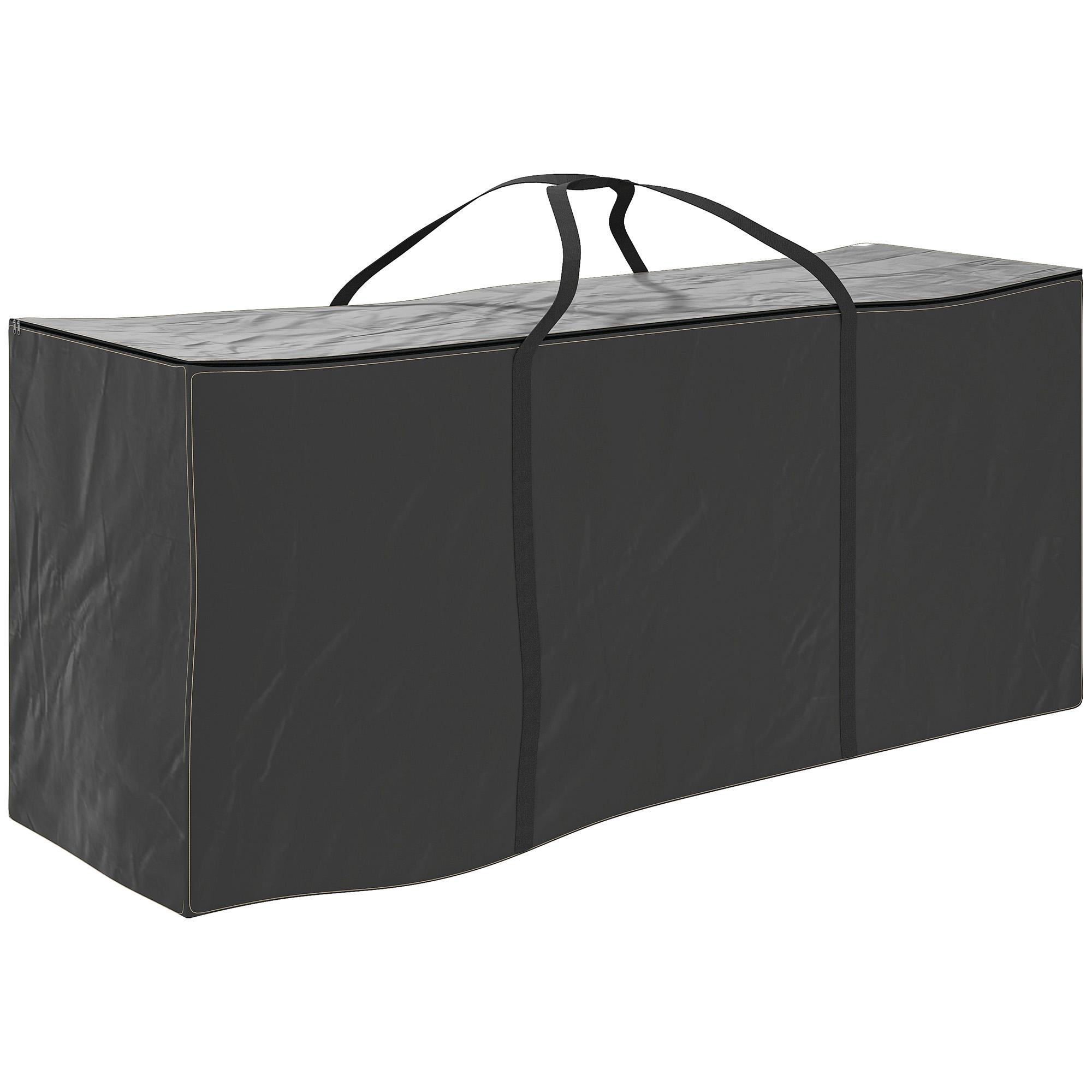 Bolsa de Armazenamento para Almofadas de Jardim Impermeável Bolsa de Arrumação para Árvore de Natal 175x55x75 cm Preto