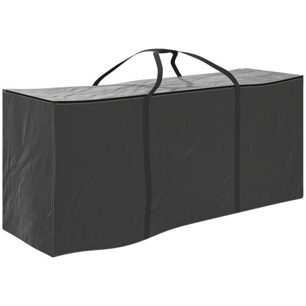 Bolsa de Armazenamento para Almofadas de Jardim Impermeável Bolsa de Arrumação para Árvore de Natal 175x55x75 cm Preto