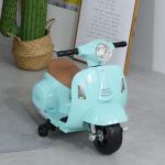 Moto Elétrica Infantil Licenciada com Faróis Buzina com 4 Rodas Brinquedo Criança acima de 18 Meses Verde 66,5x38x52 cm