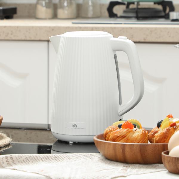 Jarro Elétrico 1,7 L 2200 W com Filtro Anticalcário Removível Desligamento Automático Base Giratória 360° Creme