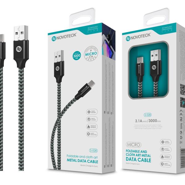 Cabo Micro USB 3.1A 3M S-028